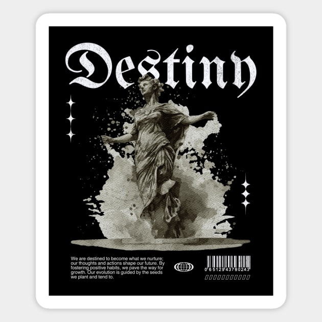 Destiny T-Shirt: Angel Statue Design - Motivational Streetwear Tee Magnet by Designed By Marty